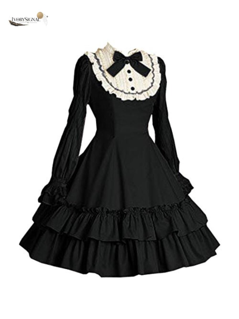 Gothic Lolita Dress Long Sleeve Swing Silhouette Cosplay Costume